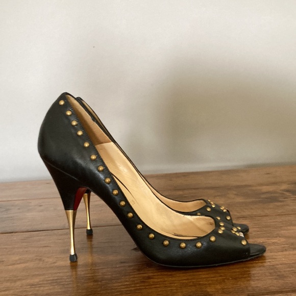 Christian Louboutin Peep Toe 100mm Stud Heels size 40 - Picture 4 of 12
